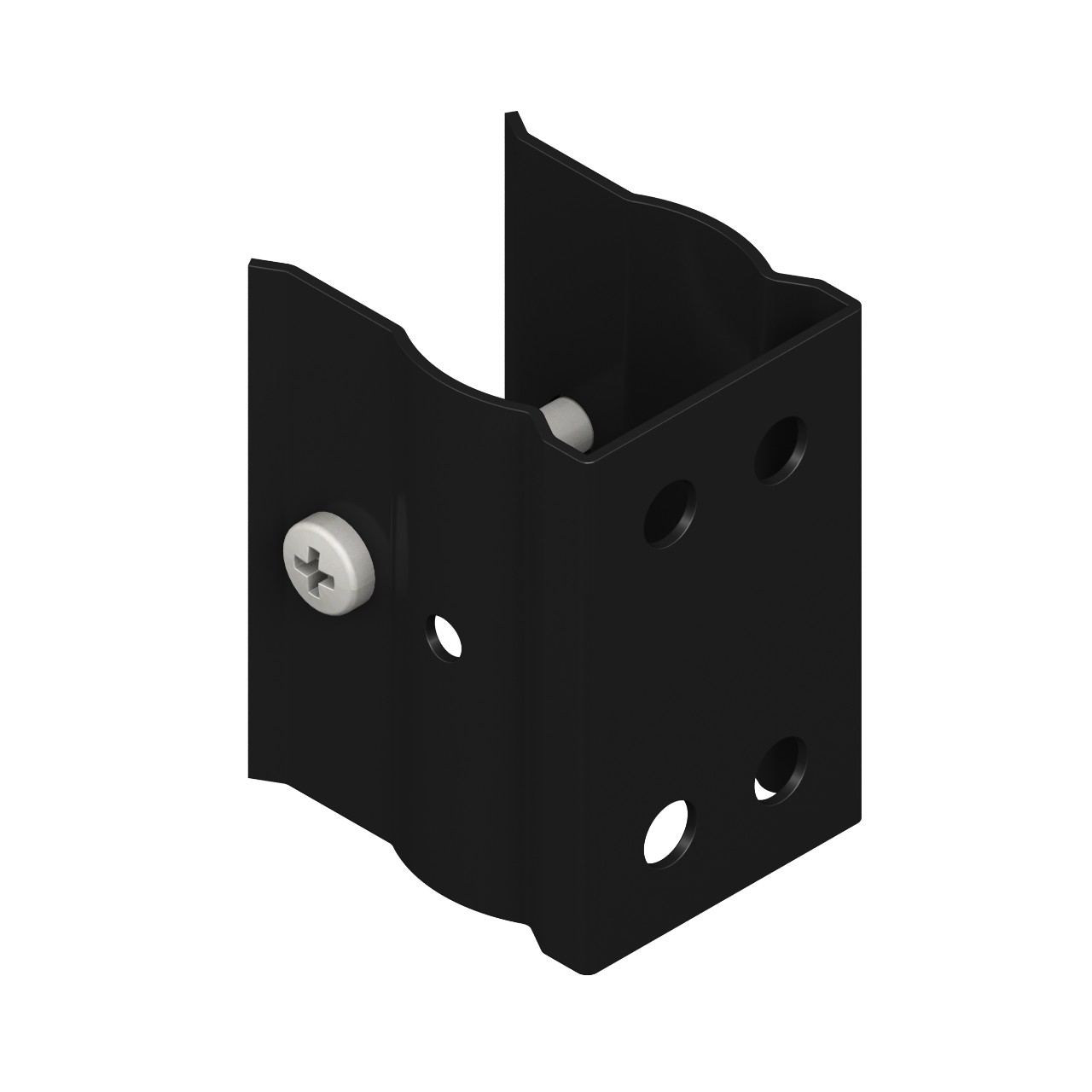 Banner Engineering Mounting Bracket; 1-piece for 28mm diameter pipe; steel; black